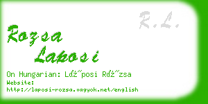 rozsa laposi business card